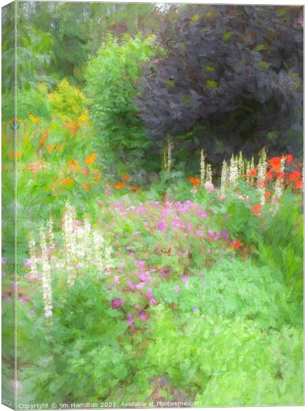 Cottage Garden Canvas Print by jim Hamilton
