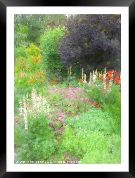 Cottage Garden Framed Mounted Print by jim Hamilton