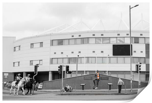 Bloomfield Road in selective colour Print by Jason Wells