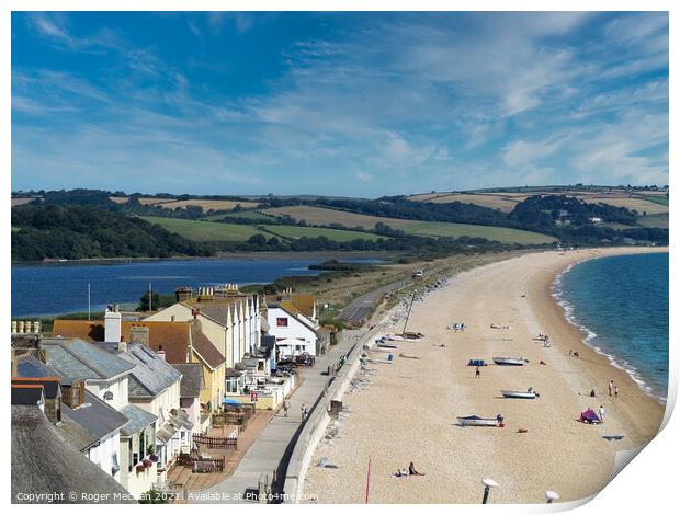 Serene Slapton Sands Print by Roger Mechan