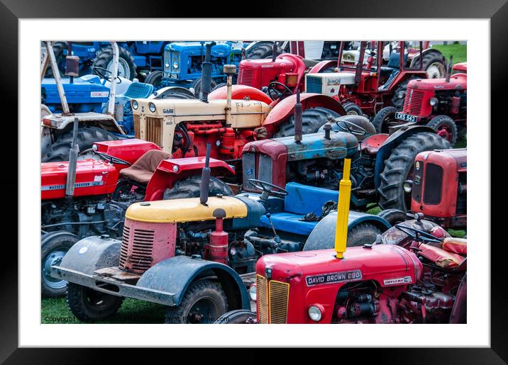 Vintage Tractors  Framed Mounted Print by Jim Gibson