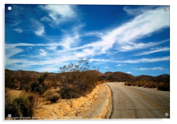 Joshua Tree National Park desert road Acrylic by Martin Baroch