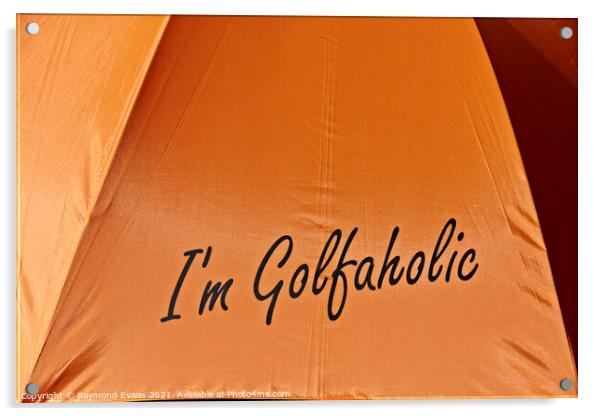 Golfaholic Acrylic by Raymond Evans