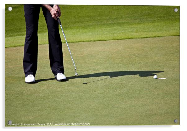 Golf success Acrylic by Raymond Evans
