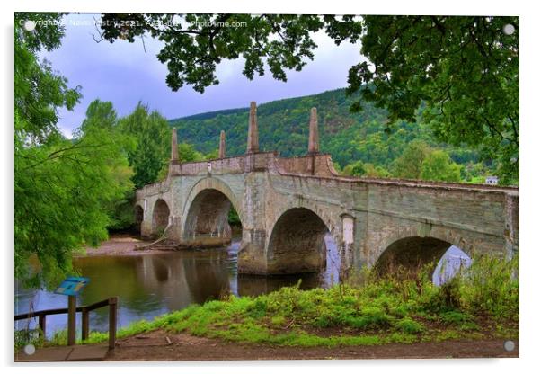 General Wade's Bridge, Aberfeldy Acrylic by Navin Mistry