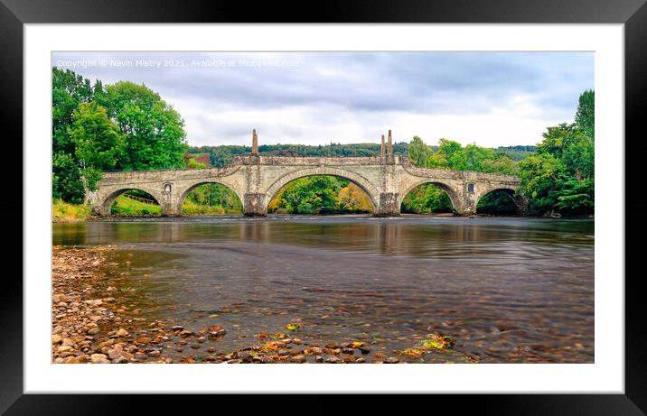 General Wade's Bridge, Aberfeldy Framed Mounted Print by Navin Mistry