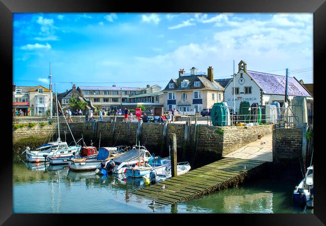 Bridport Harbour  Framed Print by Alison Chambers