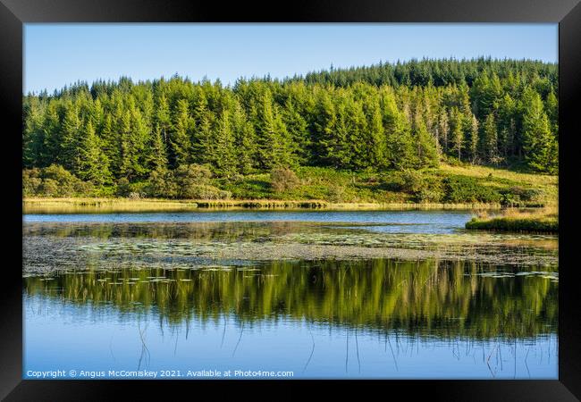 Loch Peallach reflections, Isle of Mull Framed Print by Angus McComiskey