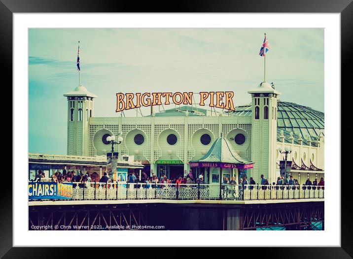 Brighton Pier Brighton East Sussex  Framed Mounted Print by Chris Warren
