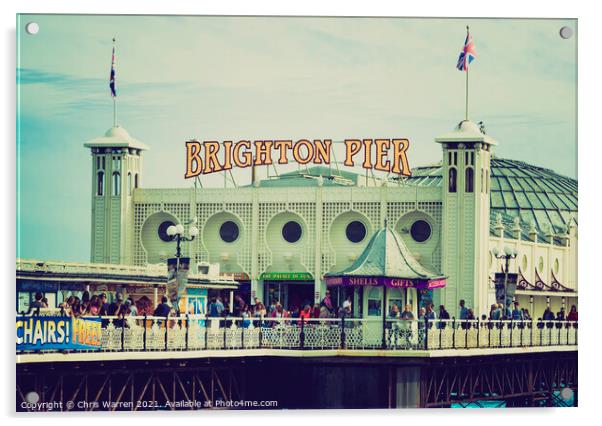 Brighton Pier Brighton East Sussex  Acrylic by Chris Warren