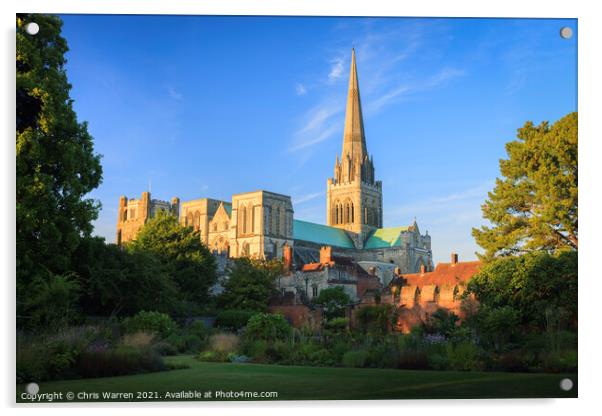  Chichester Cathedral Chichester West Sussex Engla Acrylic by Chris Warren