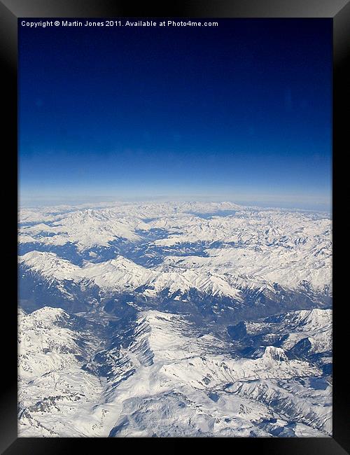 Southern Alps from 38000 feet Framed Print by K7 Photography