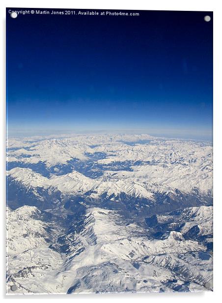Southern Alps from 38000 feet Acrylic by K7 Photography