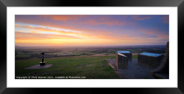 View from Devils Dyke Brighton East Sussex England Framed Mounted Print by Chris Warren