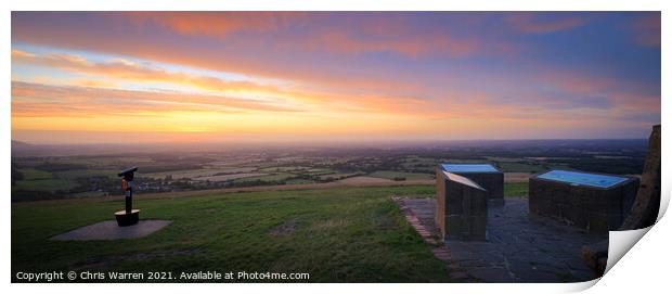 View from Devils Dyke Brighton East Sussex England Print by Chris Warren