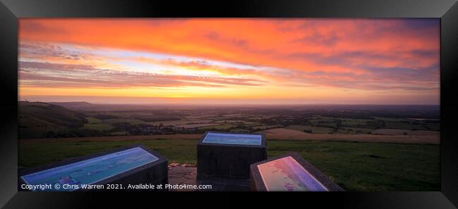 View from Devils Dyke Brighton East Sussex England Framed Print by Chris Warren
