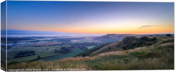 View from Devils Dyke Brighton East Sussex England Canvas Print by Chris Warren