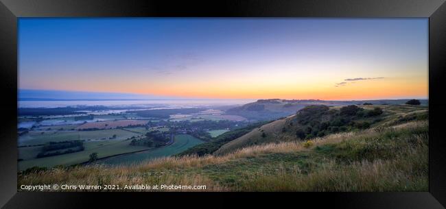 View from Devils Dyke Brighton East Sussex England Framed Print by Chris Warren
