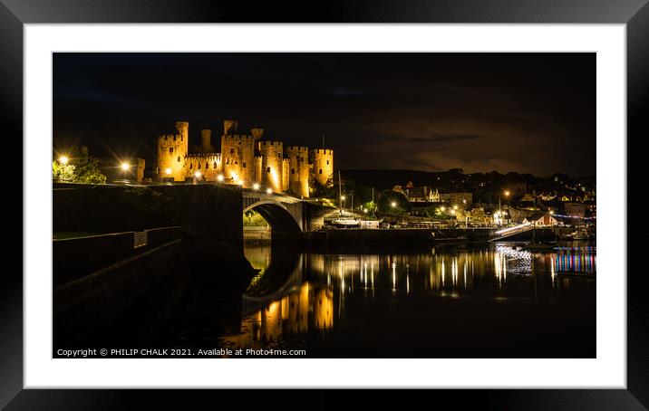 Conwy castle 603 Framed Mounted Print by PHILIP CHALK