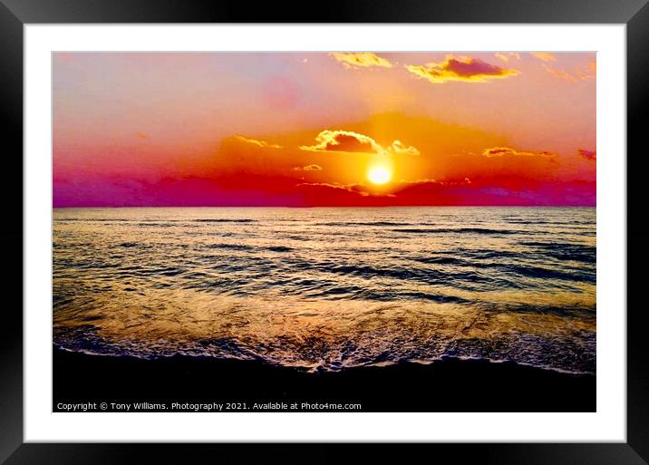 Florida sunset Framed Mounted Print by Tony Williams. Photography email tony-williams53@sky.com
