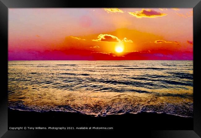 Florida sunset Framed Print by Tony Williams. Photography email tony-williams53@sky.com