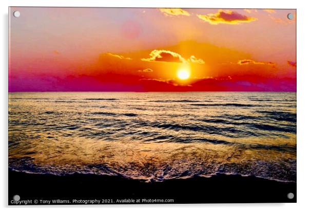 Florida sunset Acrylic by Tony Williams. Photography email tony-williams53@sky.com