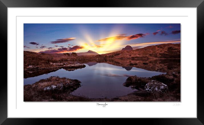 Morning Glow, Scottish Highlands Scotland Framed Mounted Print by JC studios LRPS ARPS