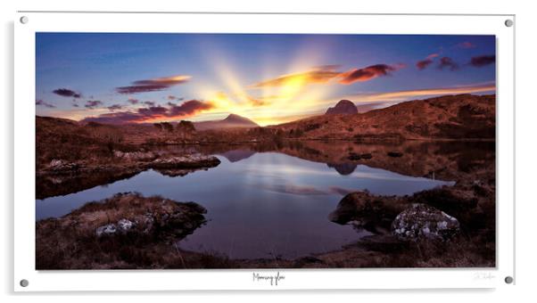 Morning Glow, Scottish Highlands Scotland Acrylic by JC studios LRPS ARPS