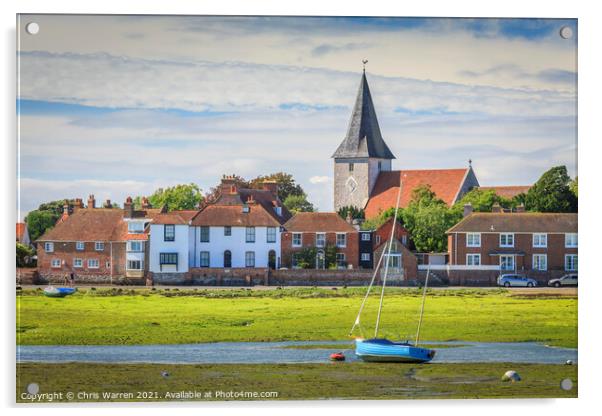 Low tide at Bosham Harbour Chichester West Sussex Acrylic by Chris Warren