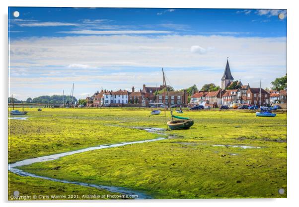 Low tide at Bosham Harbour Chichester West Sussex Acrylic by Chris Warren