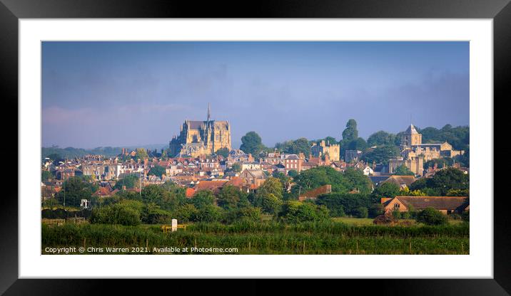 Arundel Castle and Cathedral Arundel West Sussex Framed Mounted Print by Chris Warren