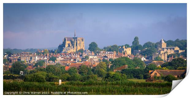 Arundel Castle and Cathedral Arundel West Sussex Print by Chris Warren