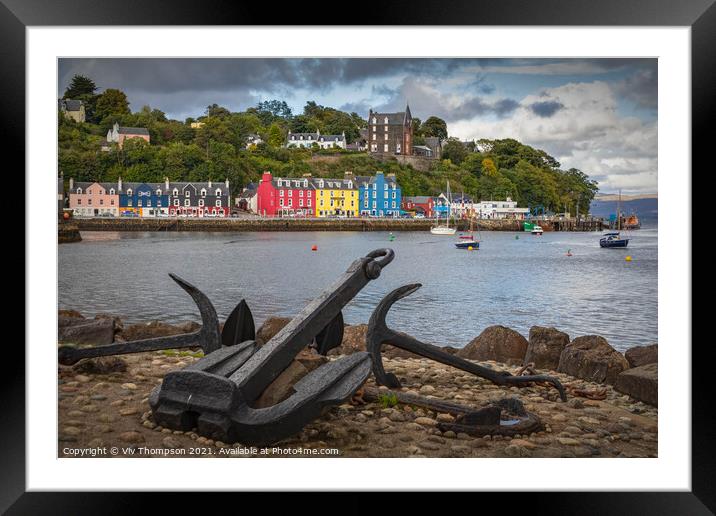 Laid Anchor at Tobermory  Framed Mounted Print by Viv Thompson