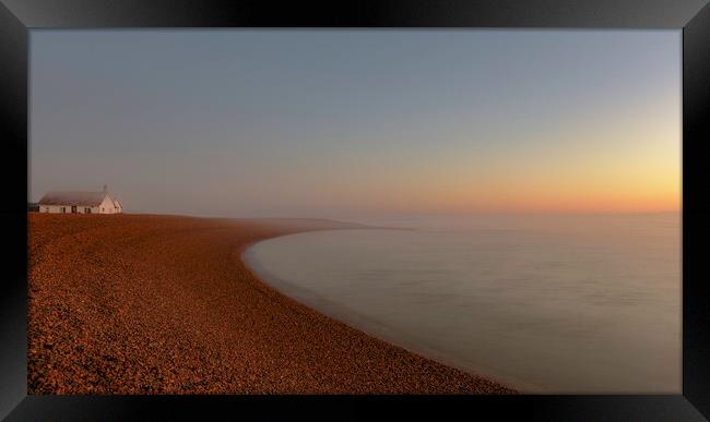 Sunrise at Shingle Street in Suffolk Framed Print by Robbie Spencer