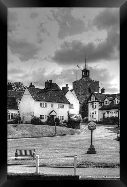 Finchingfield Essex BW Framed Print by David French