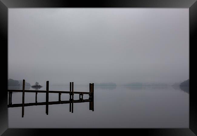 Lake District Jetty at Dawn Framed Print by Robbie Spencer