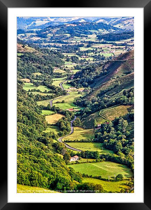 Serene Valley in the Heart of French Cevennes Framed Mounted Print by Roger Mechan