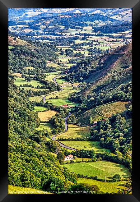 Serene Valley in the Heart of French Cevennes Framed Print by Roger Mechan
