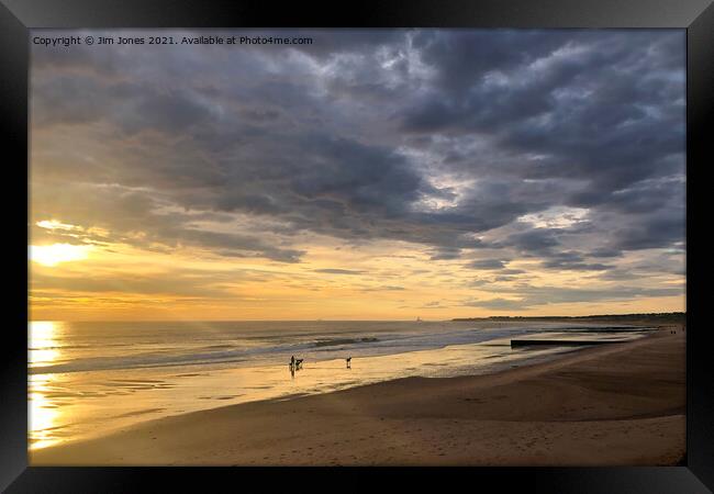 Sunrise on Blyth beach Framed Print by Jim Jones