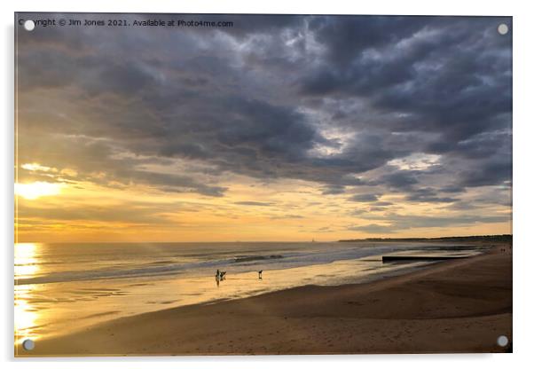 Sunrise on Blyth beach Acrylic by Jim Jones