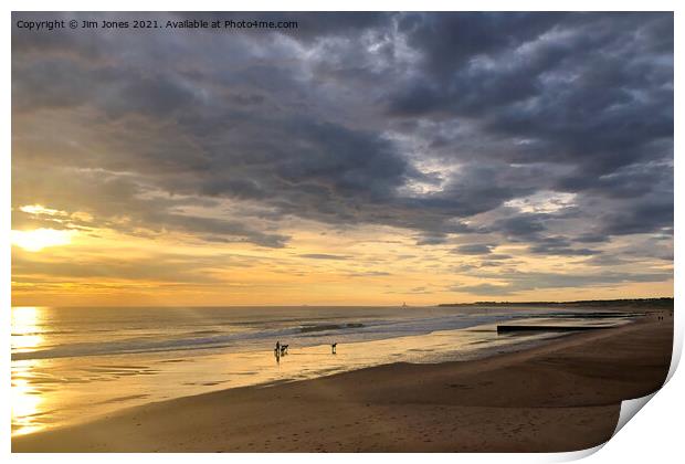 Sunrise on Blyth beach Print by Jim Jones