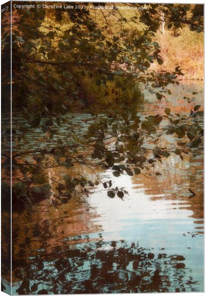 Leaf Reflections Canvas Print by Christine Lake