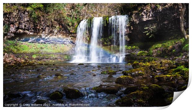 Sgwd Y Eira Waterfall II Print by Craig Williams