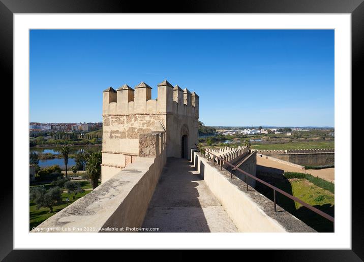 Badajoz beautiful arabic castle with garden in Spain Framed Mounted Print by Luis Pina