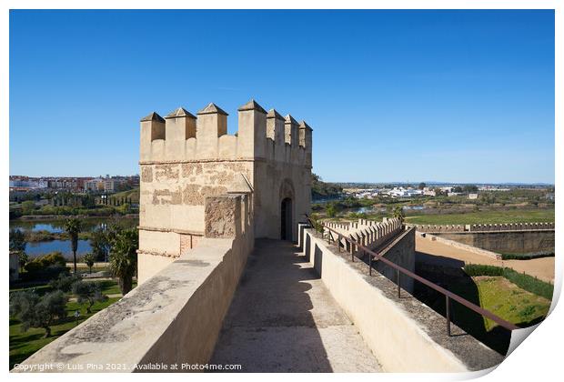 Badajoz beautiful arabic castle with garden in Spain Print by Luis Pina