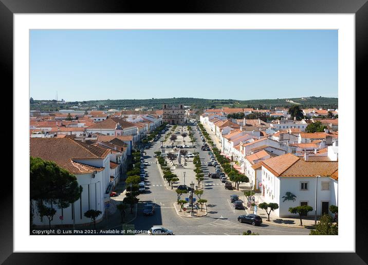 Vila Vicosa castle view in alentejo, Portugal Framed Mounted Print by Luis Pina