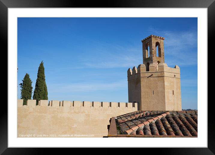 Badajoz beautiful arabic castle tower in Spain Framed Mounted Print by Luis Pina