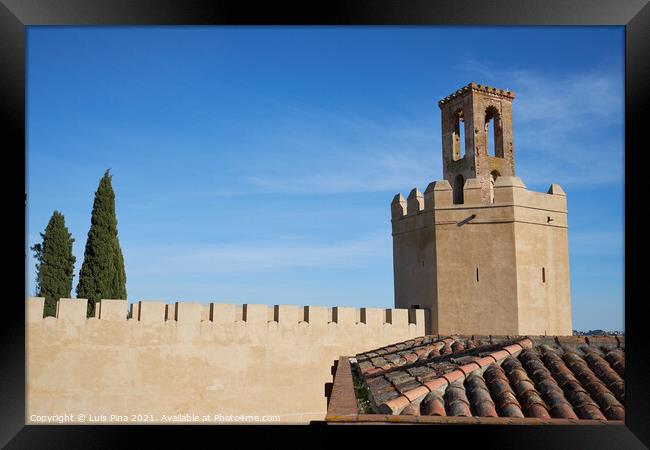 Badajoz beautiful arabic castle tower in Spain Framed Print by Luis Pina
