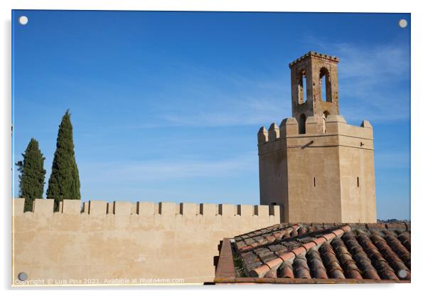 Badajoz beautiful arabic castle tower in Spain Acrylic by Luis Pina