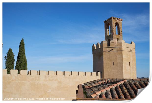Badajoz beautiful arabic castle tower in Spain Print by Luis Pina
